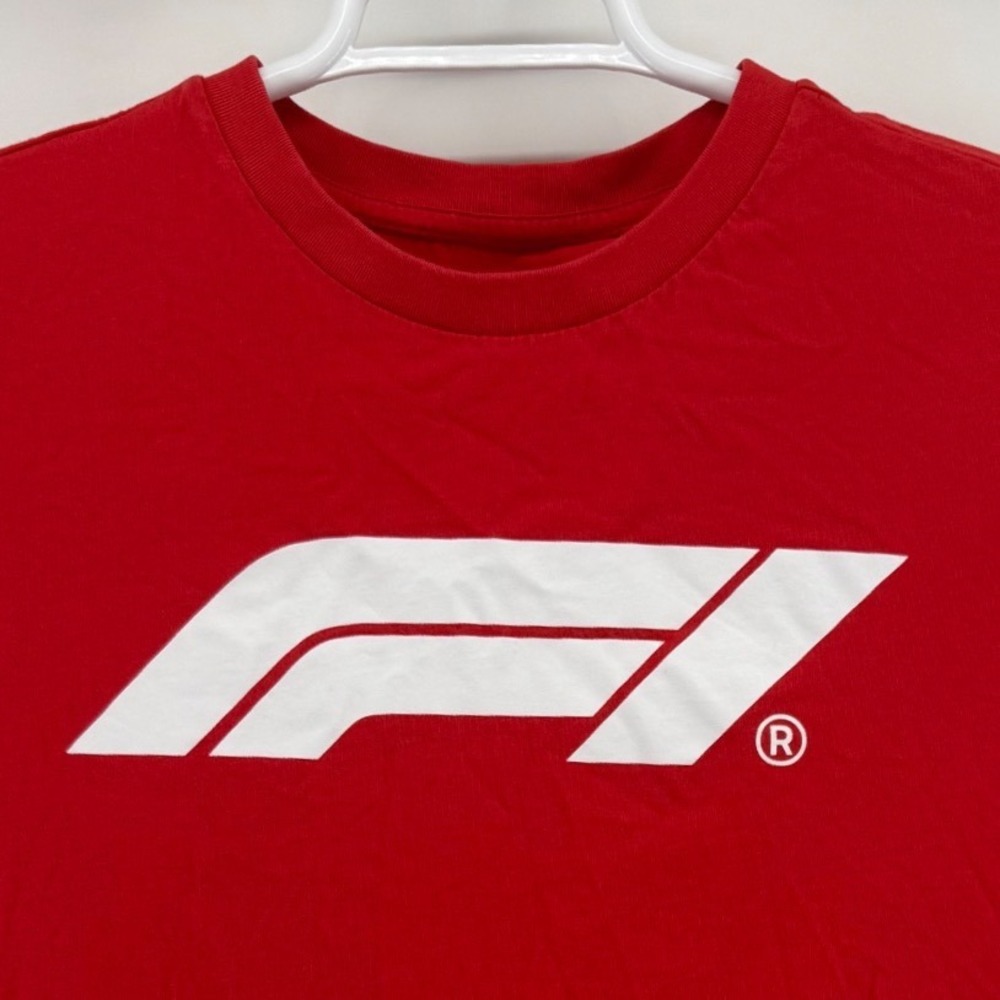 Puma Formula 1 F1 Graphic T-Shirt Mens Large Red Short Sleeve Racing Tee